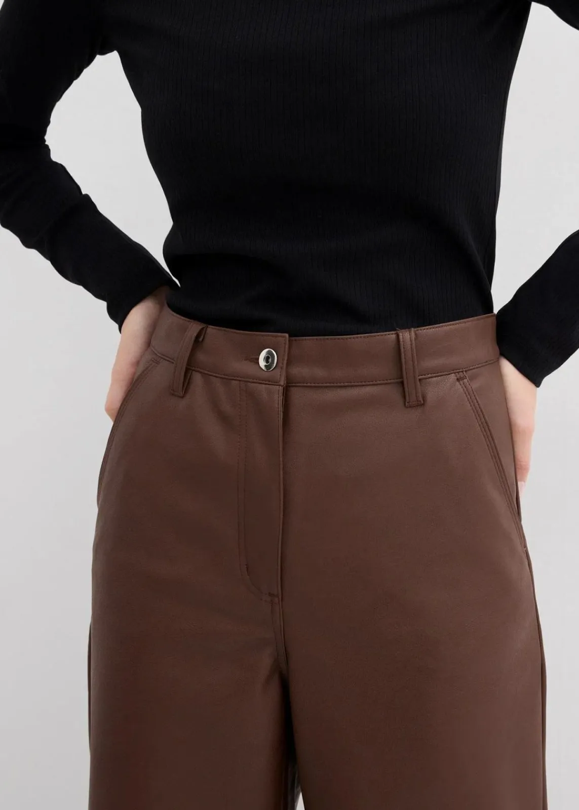 bonprix Hosen|Bekleidung·Kleider^Lederimitat-Hose braun