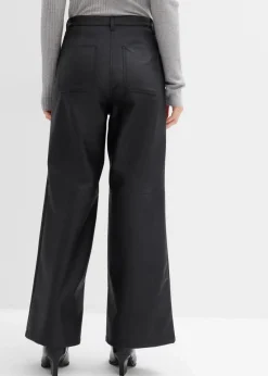 bonprix Bekleidung·Kleider|Hosen^Lederimitat-Hose schwarz