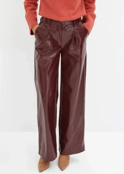 bonprix Bekleidung·Kleider|Hosen^Lederimitat-Hose rubinrot