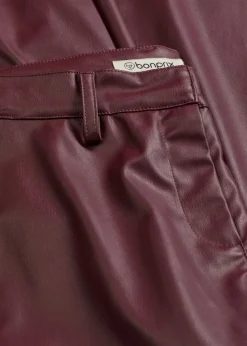bonprix Bekleidung·Kleider|Hosen^Lederimitat-Hose dunkelbeere