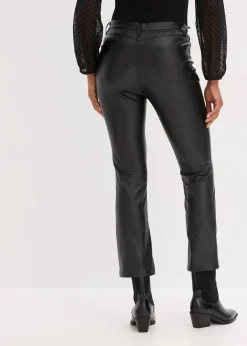 bonprix Nachhaltigere Materialien|Hosen^Lederimitat-Hose schwarz