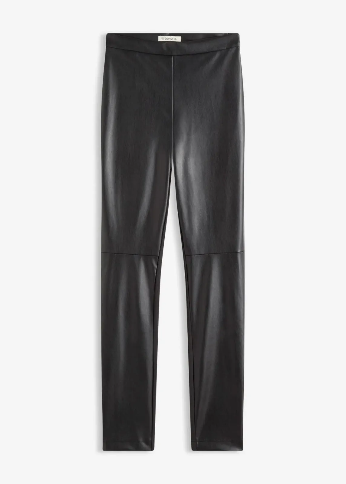 bonprix Bekleidung·Kleider|Nachhaltigere Materialien^Lederimitat-Hose im Punto di Roma Mix schwarz