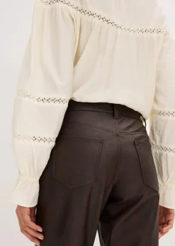bonprix Hosen^Lederimitat-Hose im Used-Look dunkelbraun
