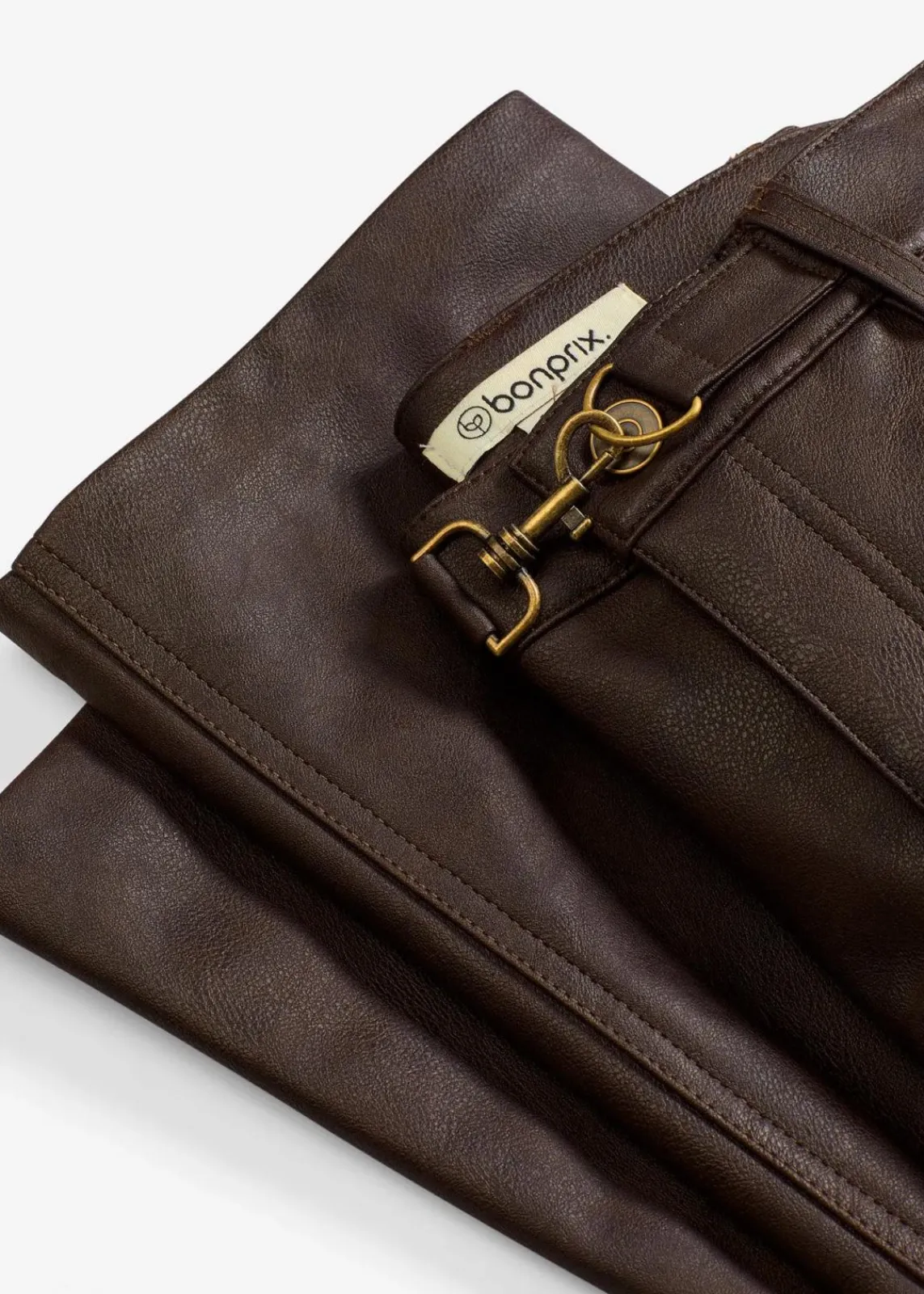 bonprix Hosen^Lederimitat-Hose im Used-Look dunkelbraun