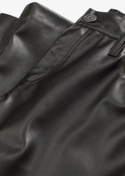 bonprix Hosen|Bekleidung·Kleider^Lederimitat-Hose mit Bequembund schwarz