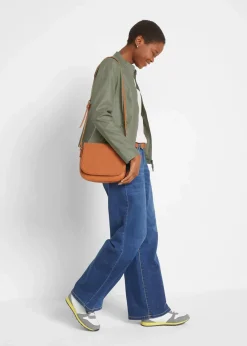 bonprix Bekleidung·Hosen|Jacken & Mäntel^Lederimitat-Jacke aus reiner Viskose oliv