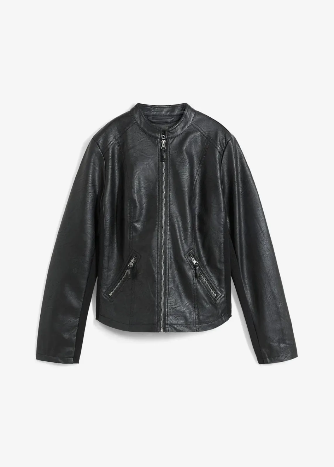 bonprix Jacken & Mäntel|Bekleidung·Hosen^Lederimitat-Jacke aus reiner Viskose schwarz