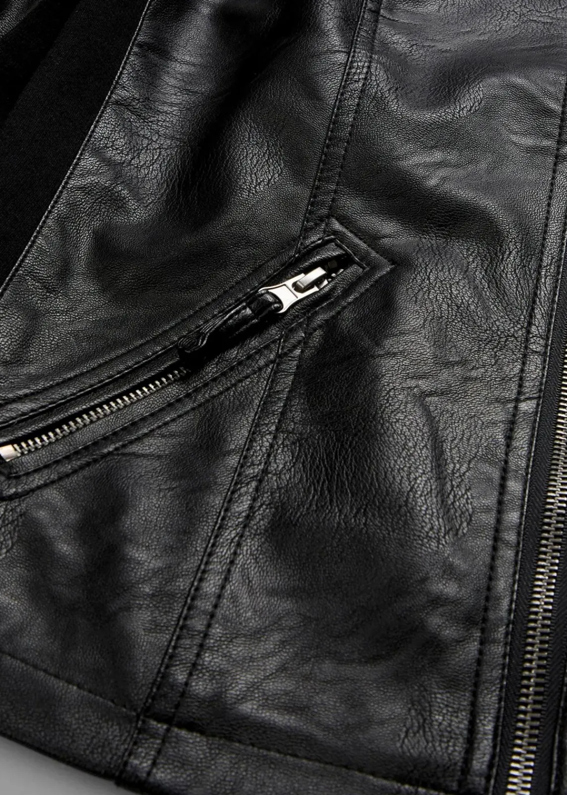 bonprix Jacken & Mäntel|Bekleidung·Hosen^Lederimitat-Jacke aus reiner Viskose schwarz