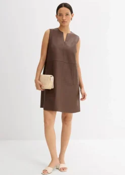 bonprix Kleider^Lederimitat-Kleid braun