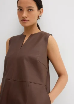 bonprix Kleider^Lederimitat-Kleid braun