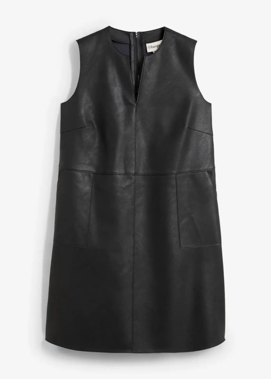 bonprix Kleider^Lederimitat-Kleid schwarz