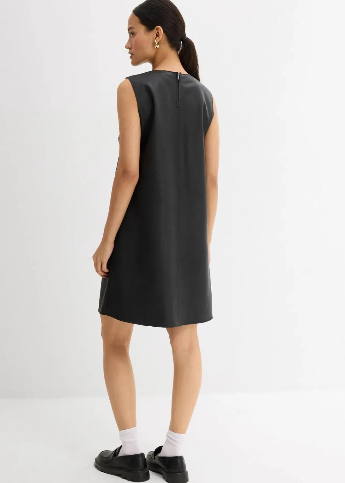 bonprix Kleider^Lederimitat-Kleid schwarz