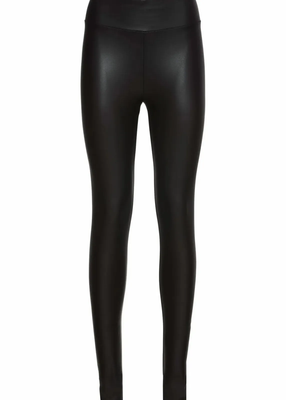 bonprix Kurzgrößen|Bekleidung·Kleider^Lederimitat-Leggings mit Beschichtung schwarz