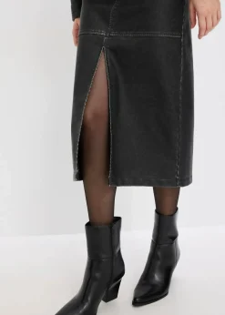 bonprix Röcke|Bekleidung·Sportbekleidung^Lederimitat-Rock terrabraun/nussbraun used