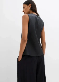 bonprix Shirts & Tops^Lederimitat-Top schwarz