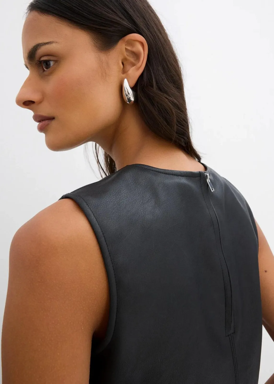 bonprix Shirts & Tops^Lederimitat-Top schwarz