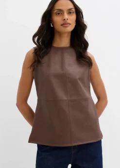 bonprix Shirts & Tops^Lederimitat-Top braun
