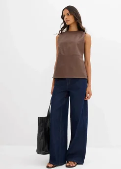bonprix Shirts & Tops^Lederimitat-Top braun