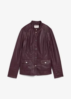 bonprix Bekleidung·Hosen|Jacken & Mäntel^Lederjacke aus Lammnappa weinrot