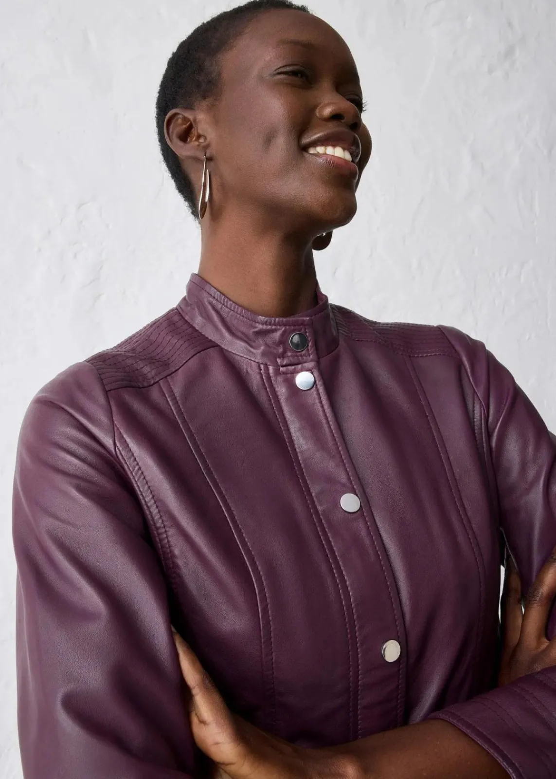 bonprix Bekleidung·Hosen|Jacken & Mäntel^Lederjacke aus Lammnappa weinrot