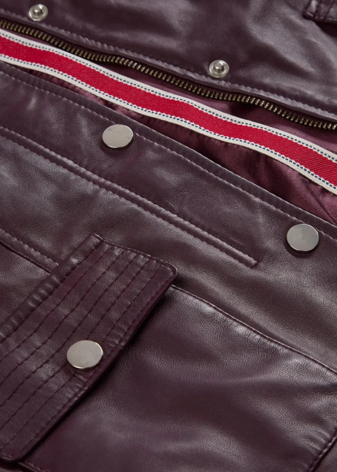 bonprix Bekleidung·Hosen|Jacken & Mäntel^Lederjacke aus Lammnappa weinrot