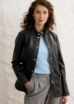 bonprix Premium|Nachhaltigere Materialien^Lederjacke aus Lammnappa schwarz