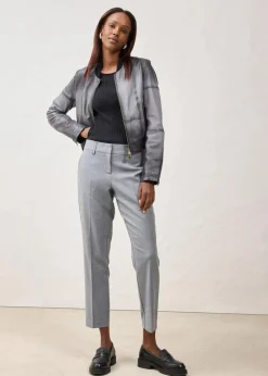 bonprix Bekleidung·Hosen|Jacken & Mäntel^Lederjacke aus Lammnappa grau/schwarz