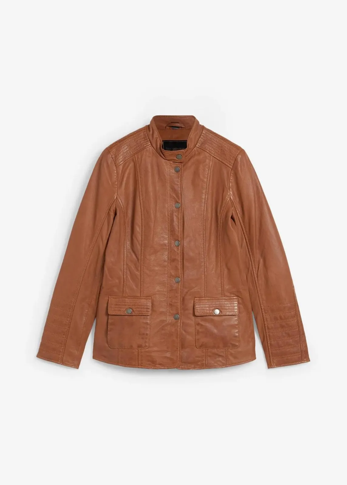 bonprix Premium|Nachhaltigere Materialien^Lederjacke aus Lammnappa cognac