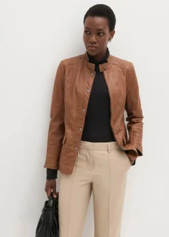 bonprix Premium|Nachhaltigere Materialien^Lederjacke aus Lammnappa cognac