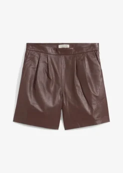bonprix Bekleidung·Kleider|Premium^Leder-Shorts aus Lammnappa terrabraun