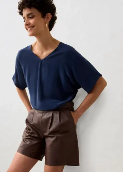 bonprix Bekleidung·Kleider|Premium^Leder-Shorts aus Lammnappa terrabraun