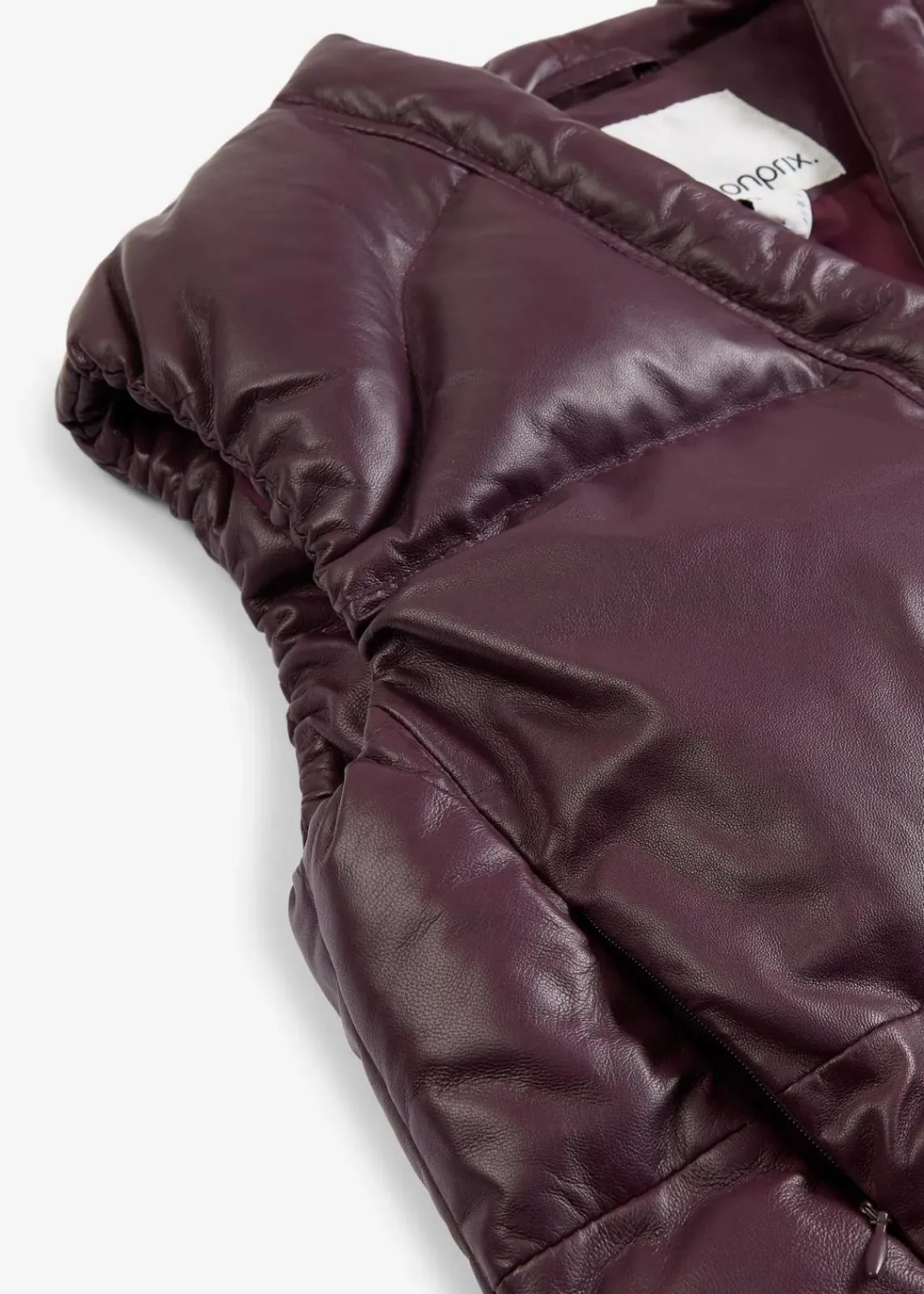 bonprix Bekleidung·Hosen|Jacken & Mäntel^Leder-Steppweste aus Lammnappa weinrot