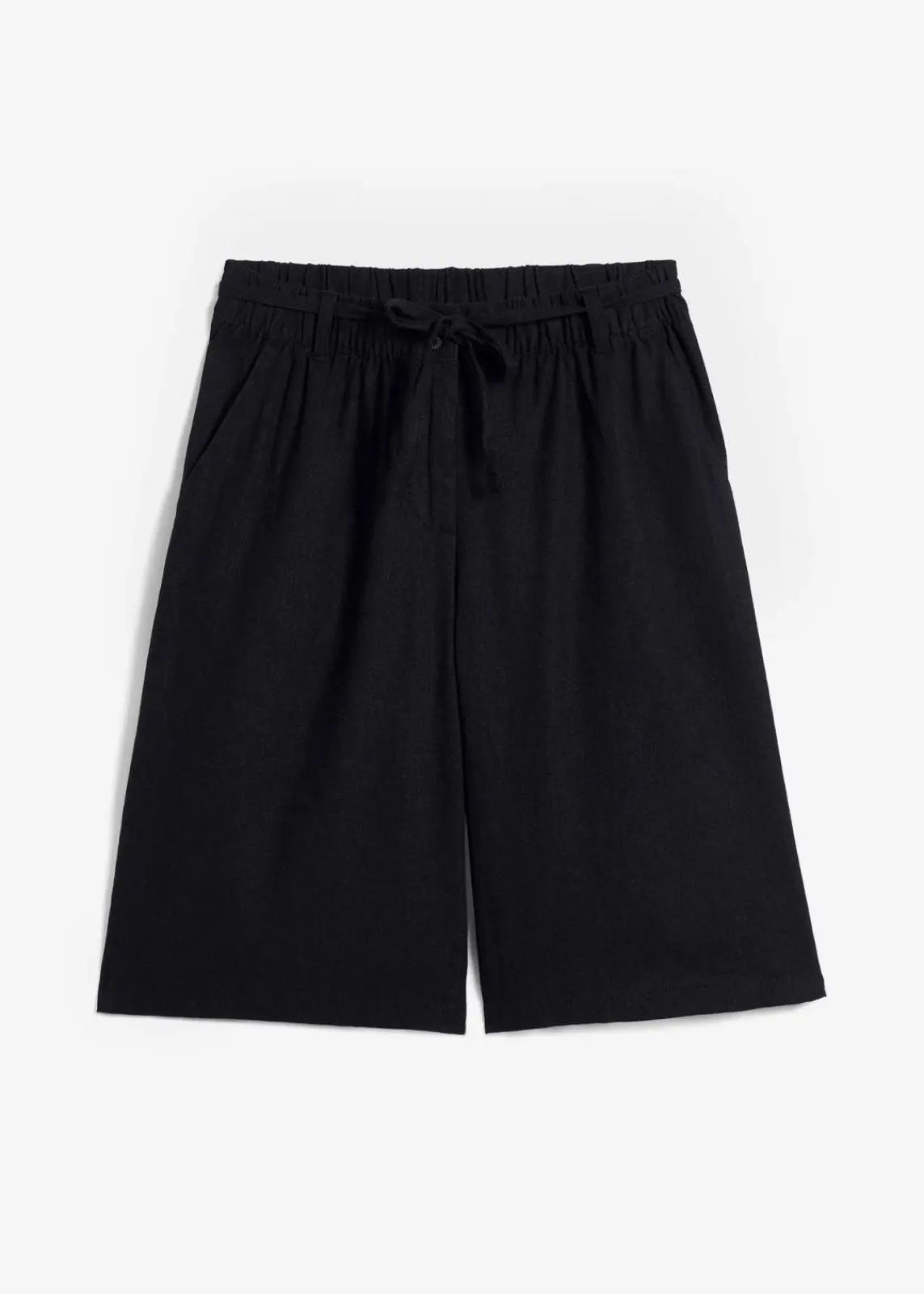 bonprix Bekleidung·Outdoorbekleidung|Bekleidung·Kleider^Legere Bermuda mit Leinen schwarz