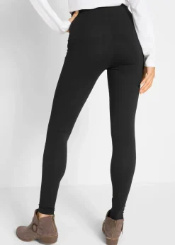 bonprix Bekleidung·Kleider|Hosen^Leggings aus Baumwoll-Mix schwarz