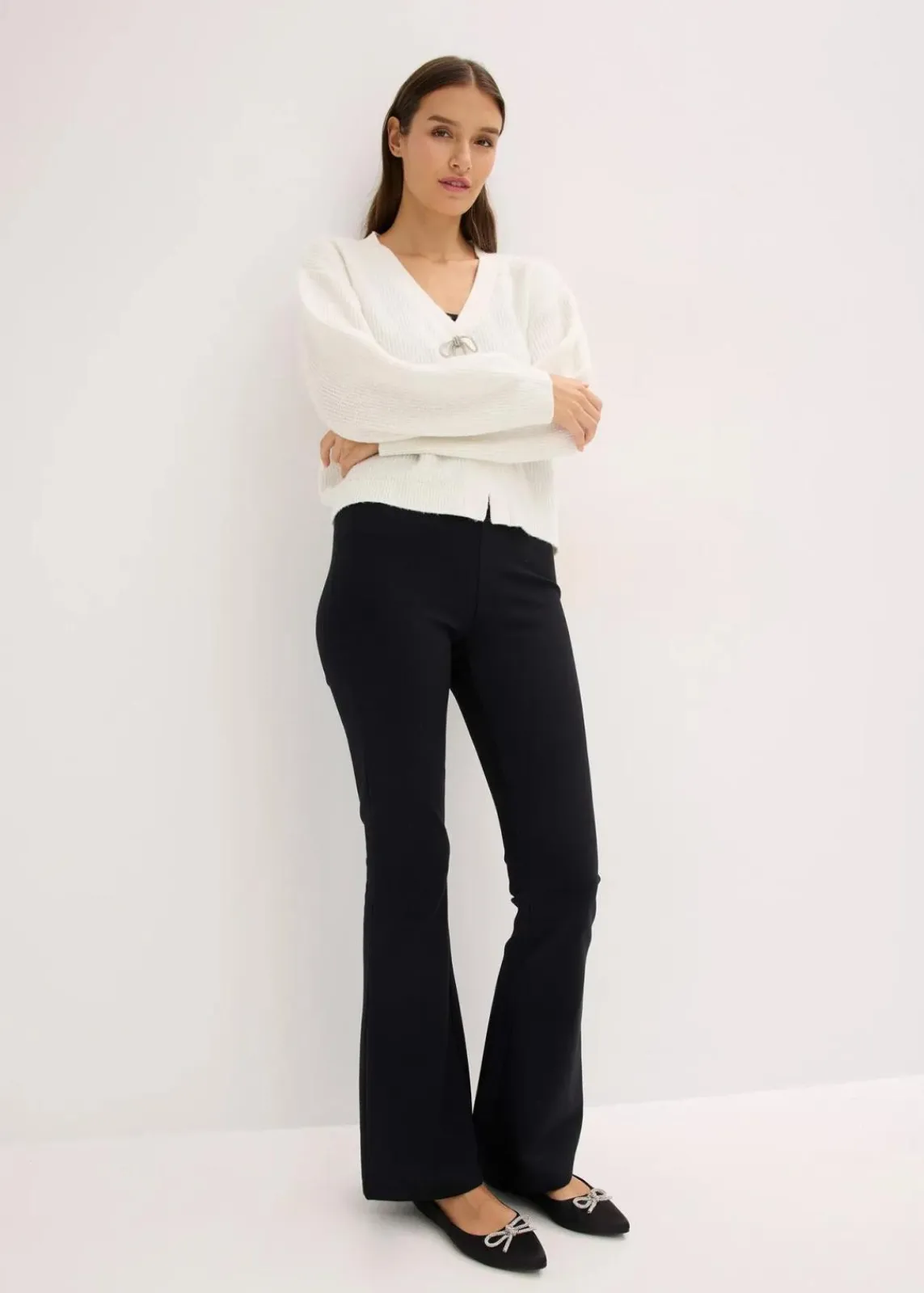bonprix Bekleidung·Kleider|Hosen^Leggings aus bequemen Punto di Roma schwarz