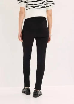 bonprix Bekleidung·Kleider|Nachhaltigere Materialien^Leggings aus bequemen Punto di Roma schwarz