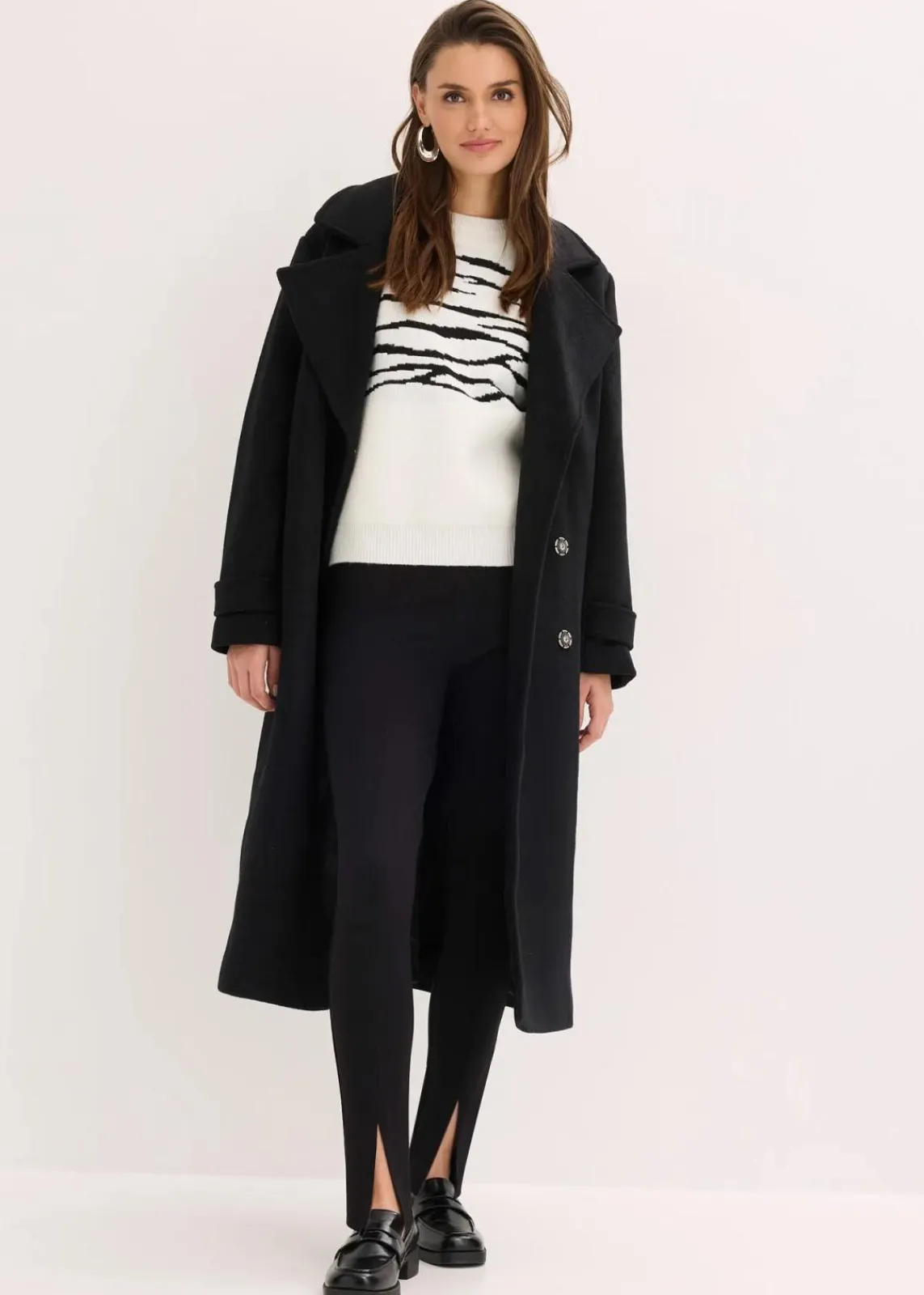 bonprix Bekleidung·Kleider|Nachhaltigere Materialien^Leggings aus bequemen Punto di Roma schwarz
