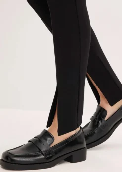 bonprix Bekleidung·Kleider|Nachhaltigere Materialien^Leggings aus bequemen Punto di Roma schwarz