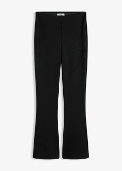bonprix Bekleidung·Kleider|Nachhaltigere Materialien^Leggings aus bequemen Punto di Roma schwarz