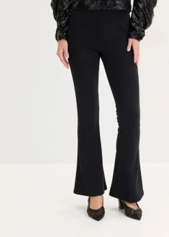 bonprix Bekleidung·Kleider|Nachhaltigere Materialien^Leggings aus bequemen Punto di Roma schwarz