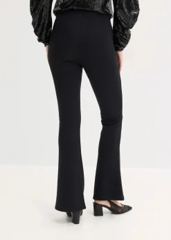 bonprix Bekleidung·Kleider|Nachhaltigere Materialien^Leggings aus bequemen Punto di Roma schwarz