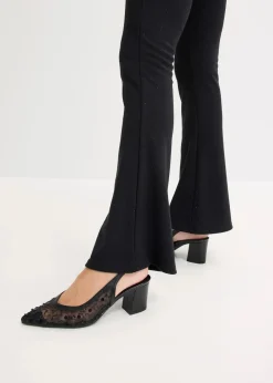 bonprix Bekleidung·Kleider|Nachhaltigere Materialien^Leggings aus bequemen Punto di Roma schwarz