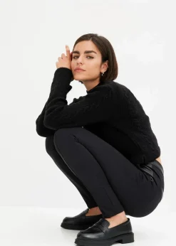bonprix Bekleidung·Kleider|Hosen^Leggings aus fließendem Viskose-Mix schwarz