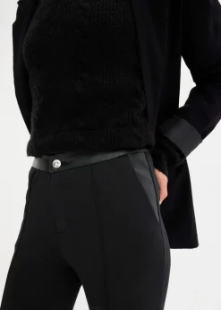 bonprix Bekleidung·Kleider|Hosen^Leggings aus fließendem Viskose-Mix schwarz