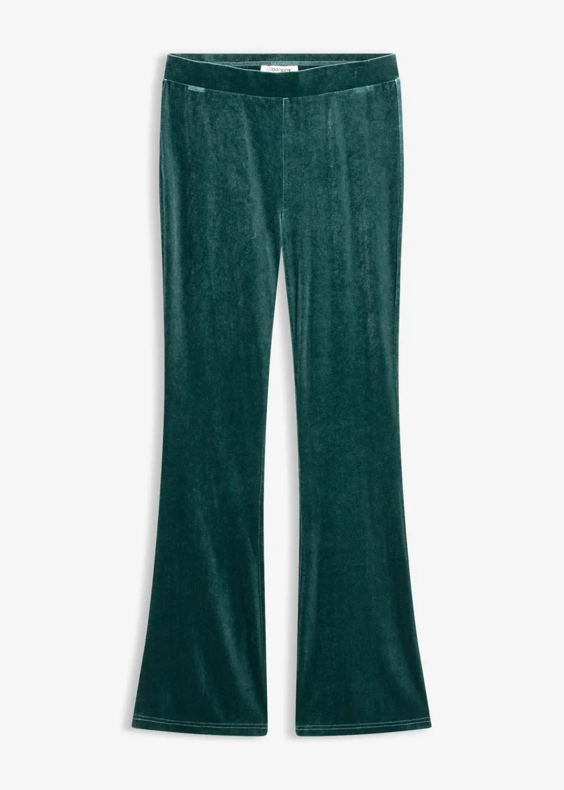 bonprix Hosen^Leggings aus softem Samt tiefgrün