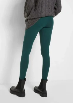 bonprix Hosen|Basics^Leggings (2er-Pack) rubinrot+tiefgrün
