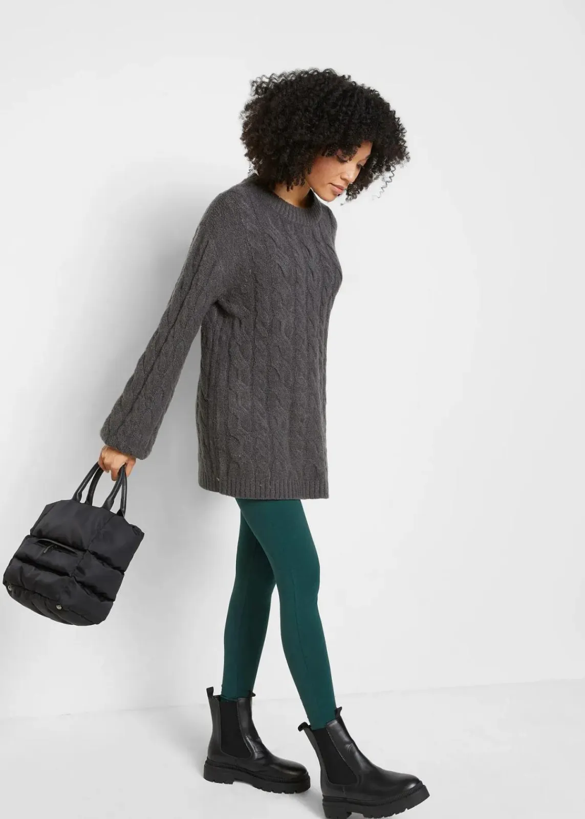 bonprix Hosen|Basics^Leggings (2er-Pack) rubinrot+tiefgrün