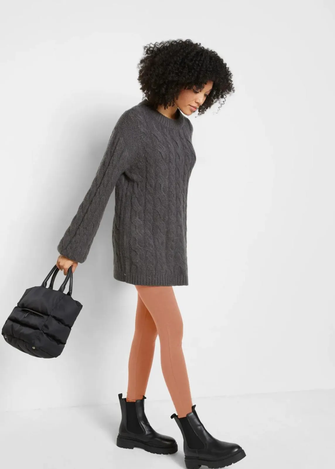 bonprix Hosen|Basics^Leggings (2er-Pack) schokosorbet+kieselbeige