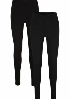 bonprix Bekleidung·Röcke|Bekleidung·Kleider^Leggings (2er-Pack) schwarz + schwarz