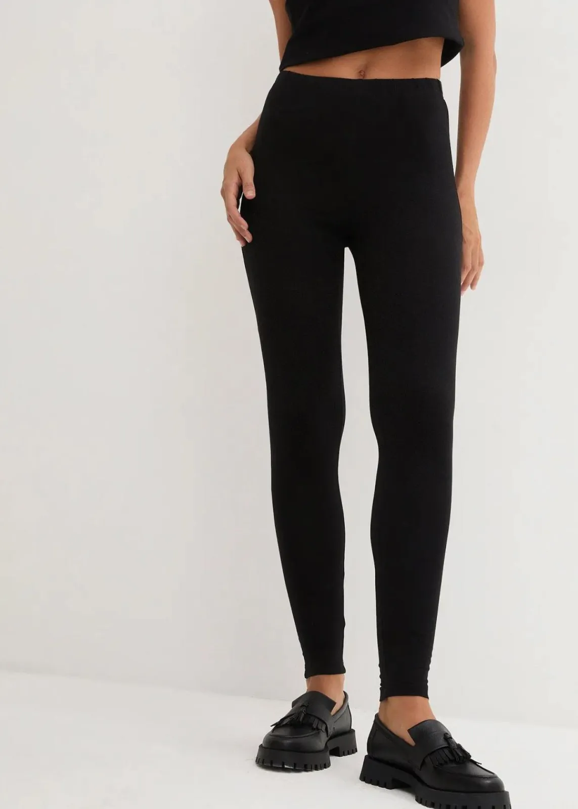 bonprix Basics|Bekleidung·Kleider^Leggings (2er-Pack) dunkelblau + schwarz